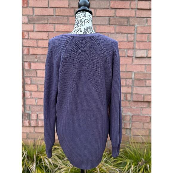 NWT Athleta Women's Blue/Purple Tunic Length Sweater Large - Picture 3 of 7